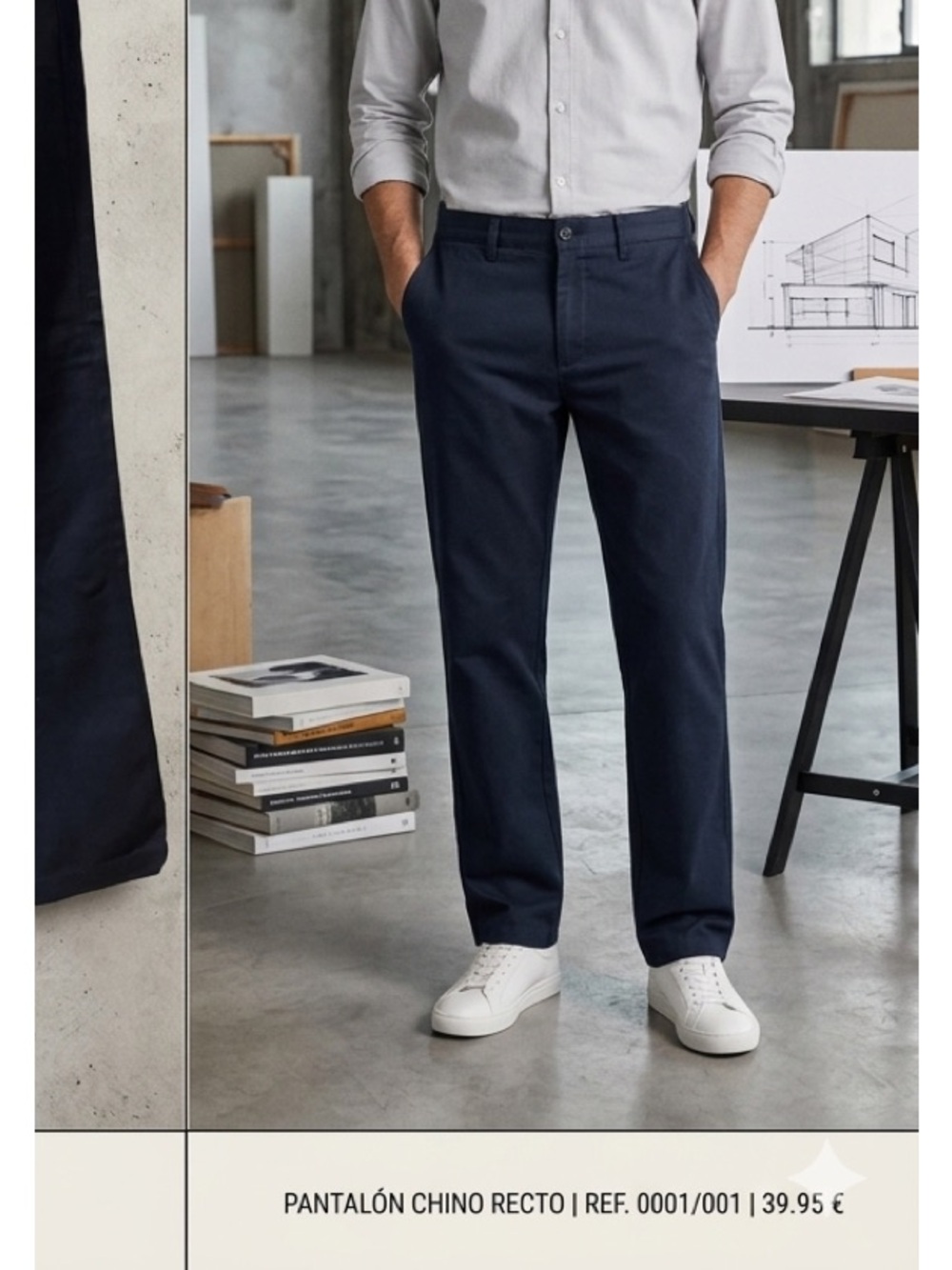 Zara Men's Dark Navy Straight-Leg Jeans